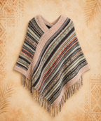 Stripe Soft Knit Poncho