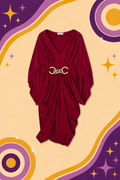 Y2K Inspired Pinko  Maroon Body Con Dress