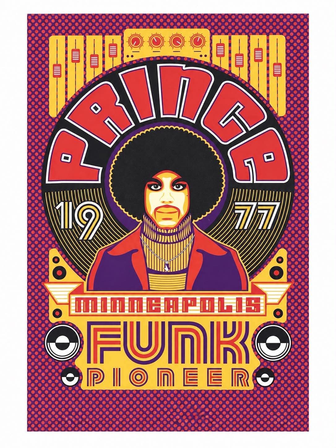Prince Poster On Framing Card '1977' Edition