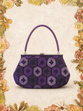 Hand Beaded Vintage Japanese Purple Hand Bag