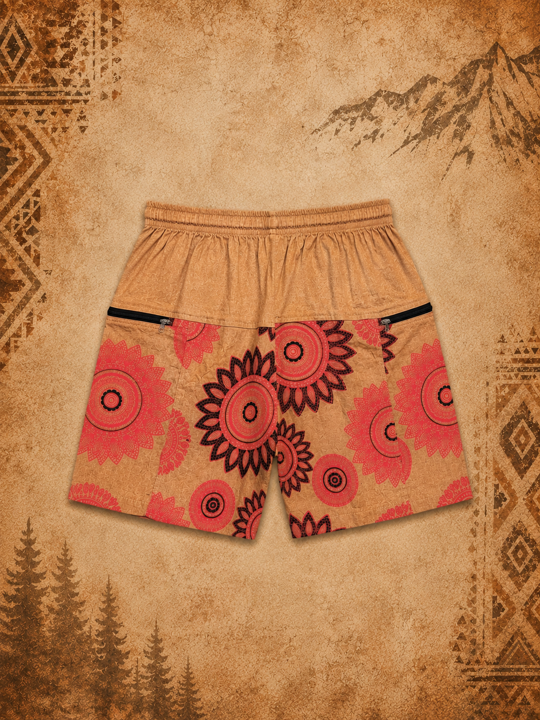 Mens 3rd Eye 100% Cotton Spiral Design Shorts