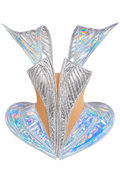 Futuristic Space Corset with Holographic Silver Detail