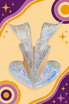 Futuristic Space Corset with Holographic Silver Detail