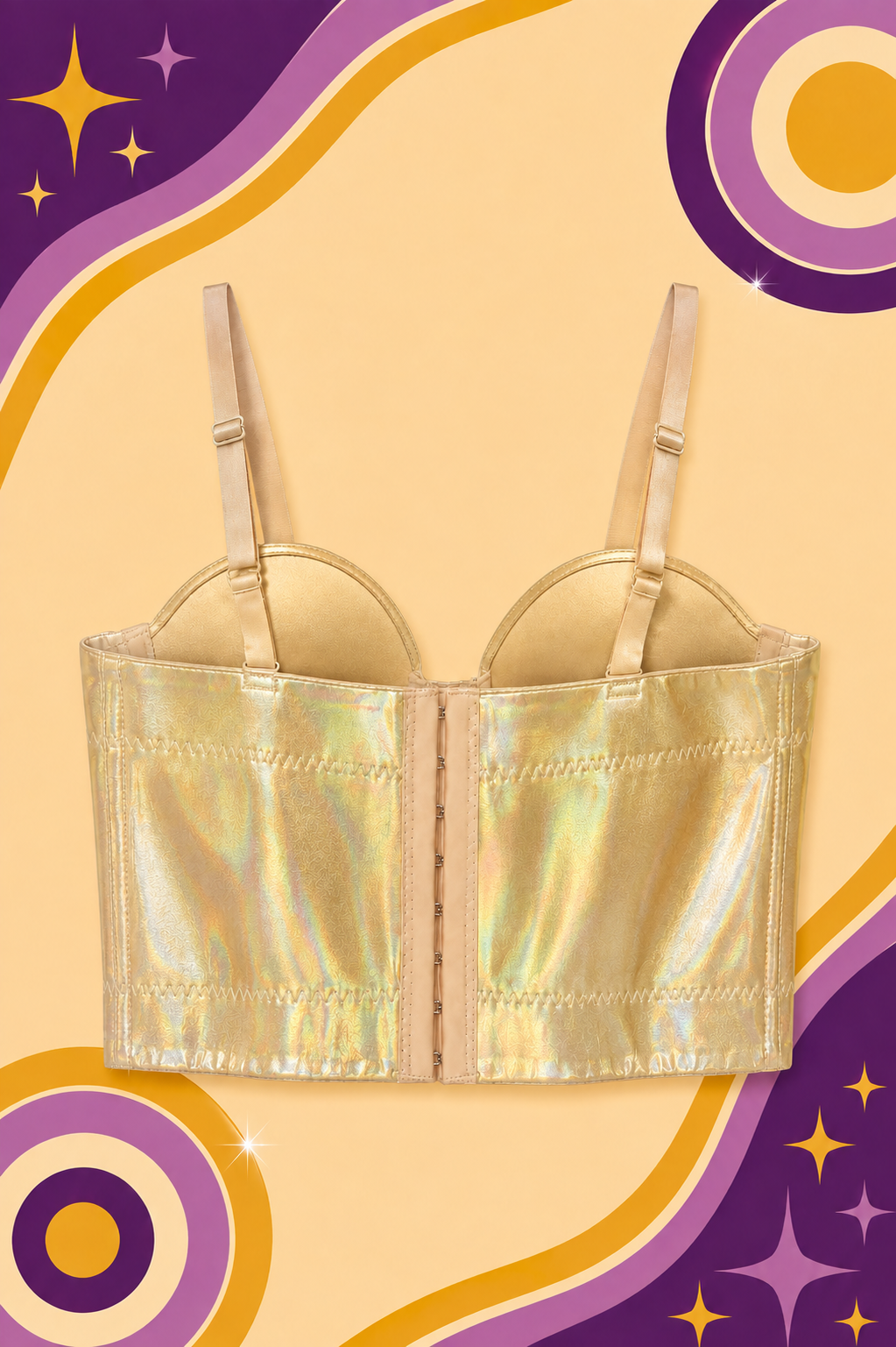 Futuristic Cropped Corset Top