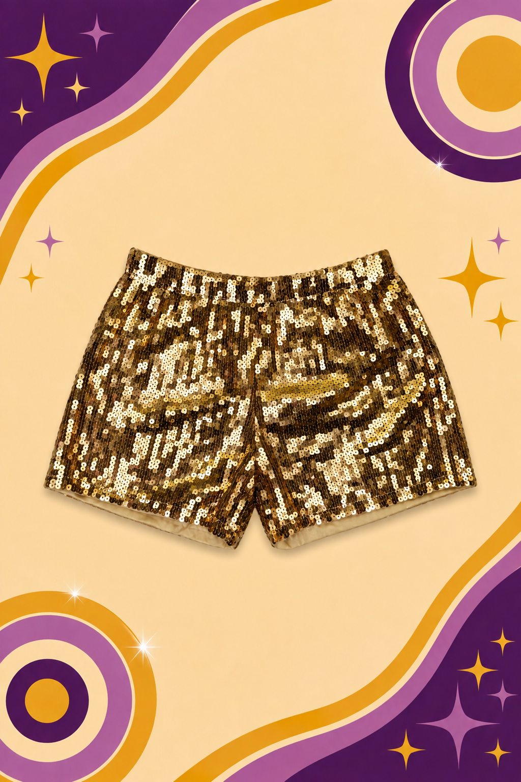 Sequin 1970's Inspired Hot Pants