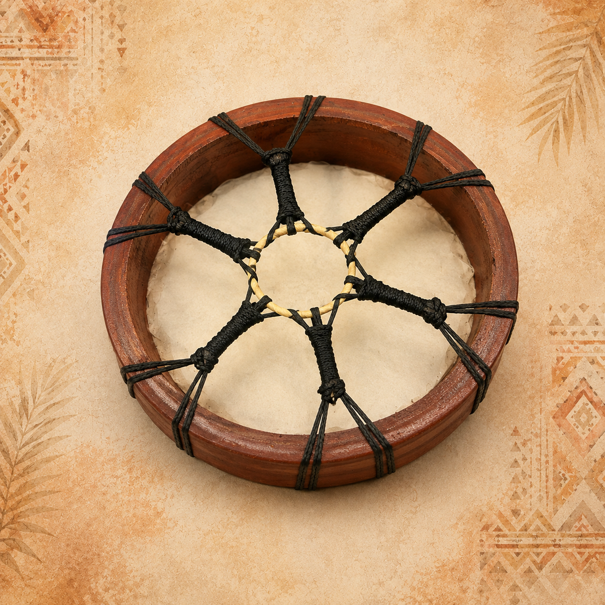 Large Round Hand Held Drum