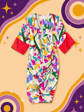 1980's Original Vintage Silk Flora Kong Dress
