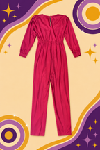 1980's Original Vintage Sishi Red Pantsuit