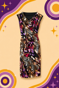 1990's Snake Skin Purple Multi Colour Dress