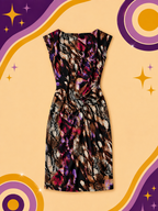 1990's Snake Skin Purple Multi Colour Dress
