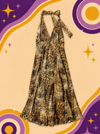 1990's/2000's Original Vintage Studi Baker Designer Leopard print Dress