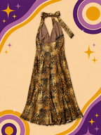 1990's/2000's Original Vintage Studi Baker Designer Leopard print Dress