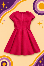 1950's Original Vintage Ted Baker Hot Pink Dress