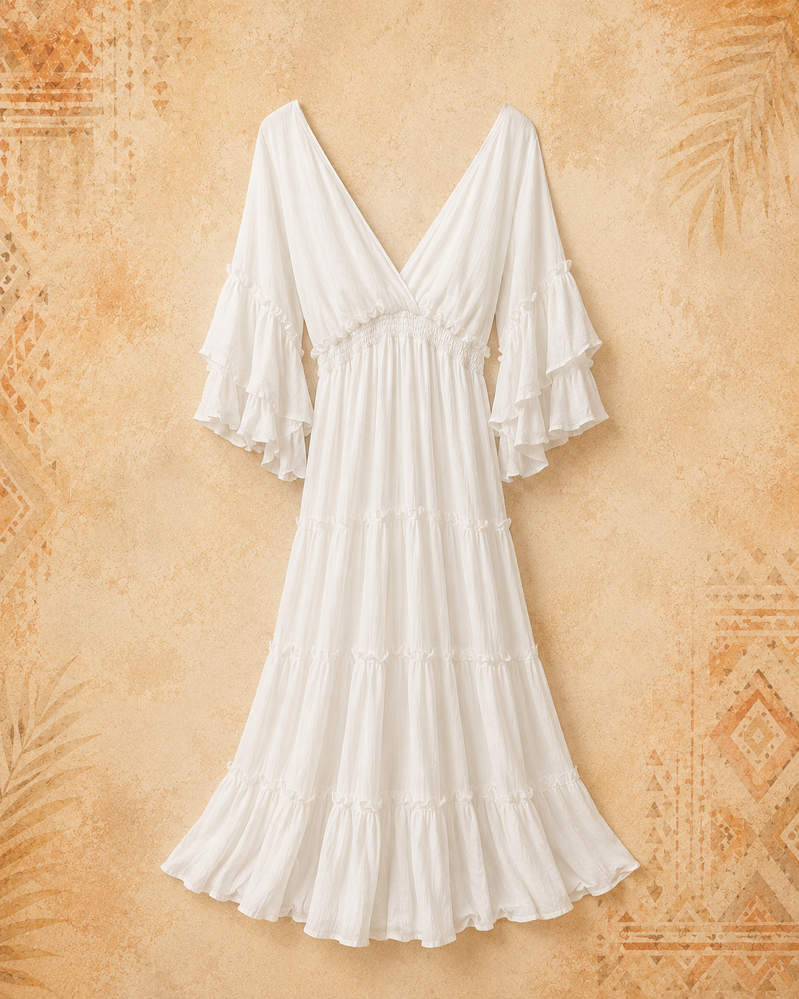 Bohotique White Gypsy Maxi Dress