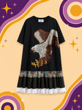 Upcycled Vuntaken Sequin Eagle Dress