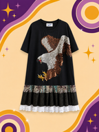 Upcycled Vuntaken Sequin Eagle Dress
