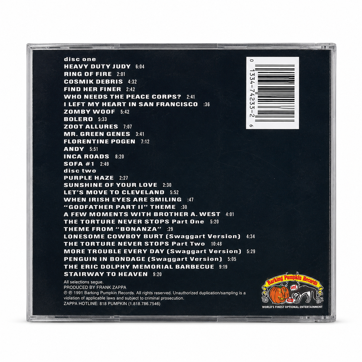 Zappa 'The Best band You Never Heard In Your Life' X2 CD Set