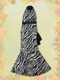 1990's/2000's Original Vintage Zebra Print Gown