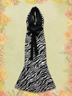 1990's/2000's Original Vintage Zebra Print Gown