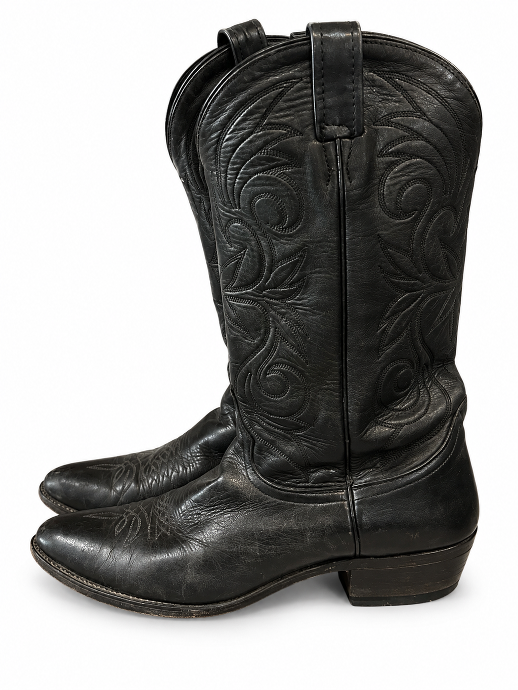 American Vintage Genuine Leather Acme (W9) Black Cowboy Boots