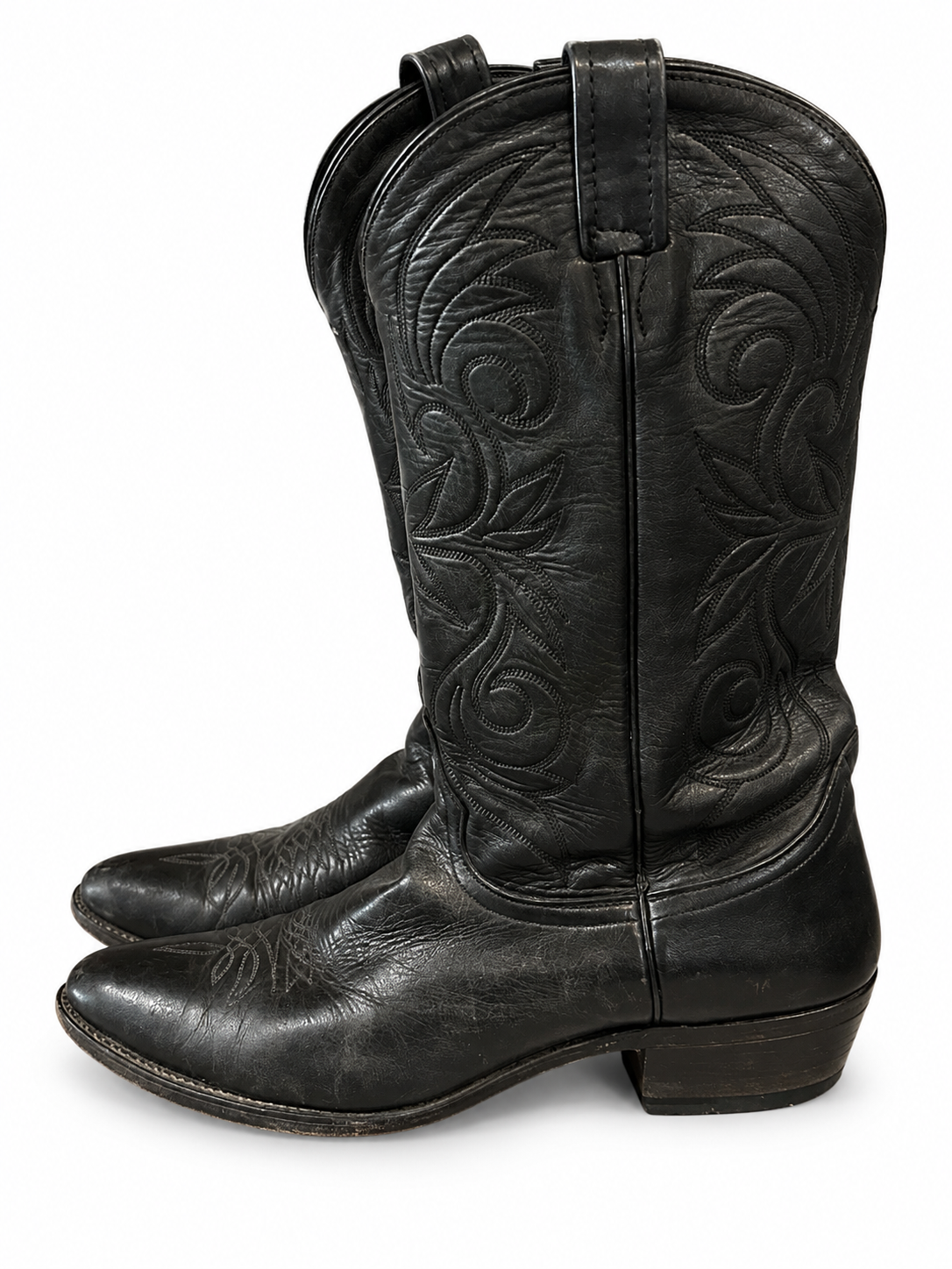 American Vintage Genuine Leather Acme (W9) Black Cowboy Boots