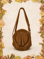 Suede Tassle Brown Handbag